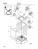 WSHR CAB, TOP Diagram and Parts List for GWS1149AS1  Gibson Washer