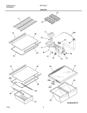 SHELVES Diagram and Parts List for FRT18G4AQB  Frigidaire Refrigerator