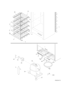 System Diagram and Parts List for 25328042808  Kenmore Freezer