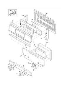 Backguard Diagram and Parts List for FGGF301DNFA  Frigidaire Range