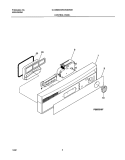 CONTROL PANEL Diagram and Parts List for GLDB653AS0  Frigidaire Dishwasher