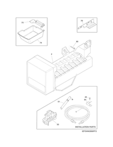 Ice Maker Diagram and Parts List for 25370412413  Kenmore Refrigerator