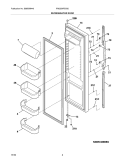 REFRIGERATOR DOOR Diagram and Parts List for FRS23KF5CS0  Frigidaire Refrigerator