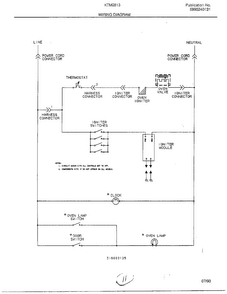 Wiring Diagram Diagram and Parts List for 2813-80B  Frigidaire Range