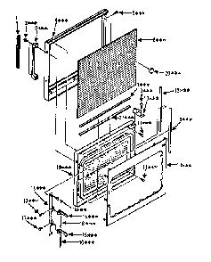 Door Parts Diagram and Parts List for 5648756181  Kenmore Microwave