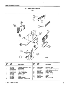 Room Air Conditioner Page 2 Diagram and Parts List for 5318A  Frigidaire Air Conditioner