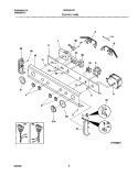 CONTROL PANEL Diagram and Parts List for GES831AS1  Gibson Washer Dryer Combo