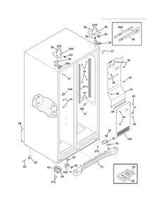 Cabinet Diagram and Parts List for FPHC2399KF6  Frigidaire Refrigerator