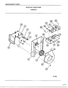 Room Air Conditioner Page 3 Diagram and Parts List for 5057C  Frigidaire Air Conditioner