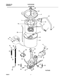 WSHR MTR, HOSE Diagram and Parts List for GLWS1649AS0  Frigidaire Washer
