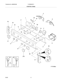 CONTROL PANEL Diagram and Parts List for FLGB8200DS1  Frigidaire Washer Dryer Combo