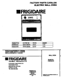COVER Diagram and Parts List for FEB500CEBH  Frigidaire Wall Oven