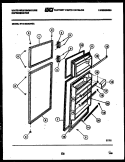 DOOR PARTS Diagram and Parts List for RTG163GCH3A  Frigidaire Refrigerator