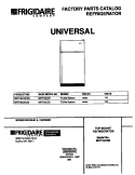 COVER Diagram and Parts List for MRT16CGEW3  Frigidaire Refrigerator