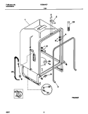 TUB Diagram and Parts List for FDB634CFS0  Frigidaire Dishwasher