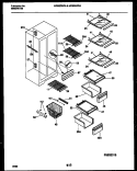 SHELVES AND SUPPORTS Diagram and Parts List for MRS24WRADO  Frigidaire Refrigerator