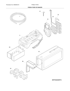 Fresh Food Ice Maker Diagram and Parts List for FPBS2777RFA  Frigidaire Refrigerator