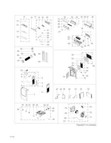 Recommended Spare Parts Diagram and Parts List for FRA12EPT114  Frigidaire Air Conditioner