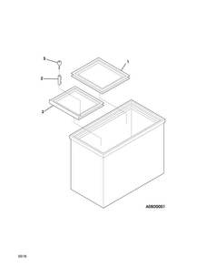 Doors Diagram and Parts List for KCNF180QWA  Kelvinator Freezer