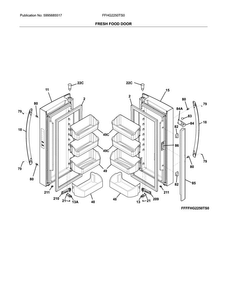 Part Location Diagram of 807460149 Frigidaire Display REFRIG DOOR