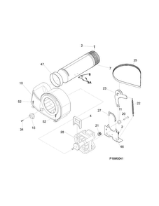 Motor/fan Diagram and Parts List for FARG4044MW0  Frigidaire Dryer