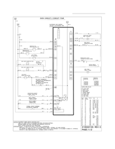 Wiring Diagram Diagram and Parts List for CGES3065KB5  Frigidaire Range
