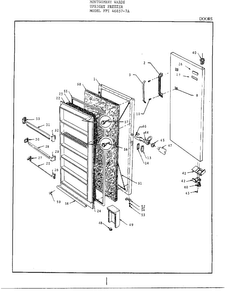 Doors Diagram and Parts List for 46857A  Frigidaire Freezer