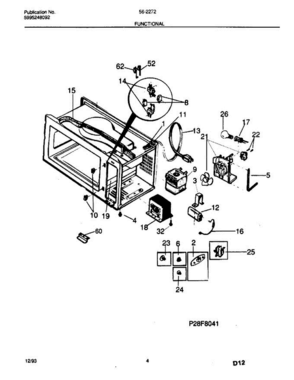 05 - Functional Parts Diagram and Parts List for 56-2272-10 02 Frigidaire Microwave