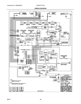 Wiring Diagram Diagram and Parts List for E36GF76TPSA  Frigidaire Range