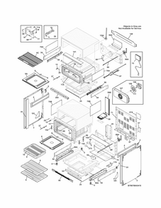 Body Diagram and Parts List for 79078042411  Kenmore Range
