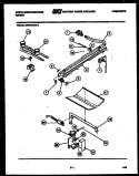 BURNER, MANIFOLD AND GAS CONTROL Diagram and Parts List for GF501HXW2  Frigidaire Range