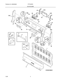BACKGUARD Diagram and Parts List for CFEF322ES1  Frigidaire Range