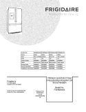 COVER Diagram and Parts List for FGHB2844LE5  Frigidaire Refrigerator