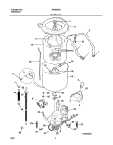 MOTOR / TUB Diagram and Parts List for FWY833KAS0  Frigidaire Washer