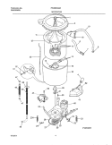 WSHR MTR, HOSE Diagram and Parts List for FWX833AS0  Frigidaire Washer