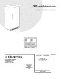 COVER Diagram and Parts List for AFFU2067EW1  Frigidaire Freezer