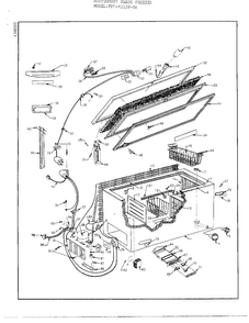 Chest/cabinet Diagram and Parts List for 33158-OA  Frigidaire Freezer