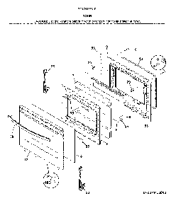 Door Diagram and Parts List for 79074433810  Kenmore Range