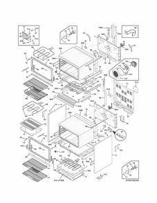 Body Diagram and Parts List for 79097609300  Kenmore Range