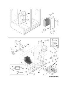 System Diagram and Parts List for FFHS2622MHE  Frigidaire Refrigerator