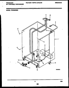 Cabinet Parts Diagram and Parts List for FDP652RBR0  Frigidaire Dishwasher