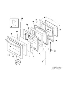 Door Diagram and Parts List for CGEF3055MFG  Frigidaire Range