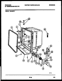 TUB AND FRAME PARTS Diagram and Parts List for DW5100PW1  Frigidaire Dishwasher
