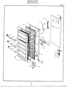 Doors Diagram and Parts List for 44057  Frigidaire Freezer