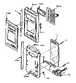 Control Panel Parts Diagram and Parts List for 5648775380  Kenmore Microwave