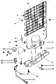 Refrigeration Unit Diagram and Parts List for 5648962920  Kenmore Refrigerator