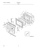 DOOR Diagram and Parts List for EW30IS65JSB  Electrolux Range