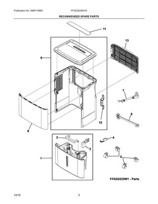 Part Location Diagram of 5304523391 Frigidaire FLOAT