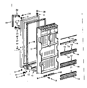 Door Diagram and Parts List for 5648611181  Kenmore Refrigerator