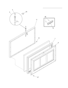 Door Diagram and Parts List for WFC09M3BW9  Westinghouse Freezer